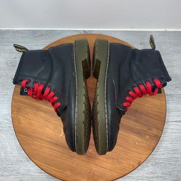 Dr Doc Martens Delaney Youth Size 3 Kids Black Leather Ankle Side Zipper Boots - Picture 8 of 10